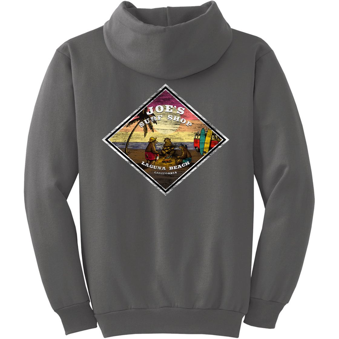 Joe's Surf Shop Three Bears on the Beach Pullover Surf Hoodie