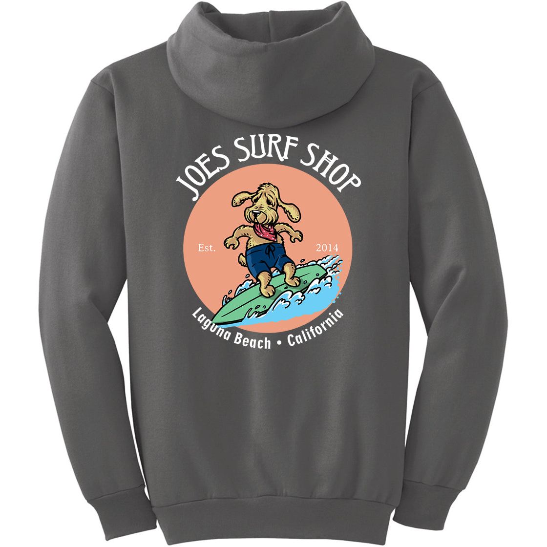 Joe's Surf Shop Teddy the Surfing Dog Pullover Surf Hoodie