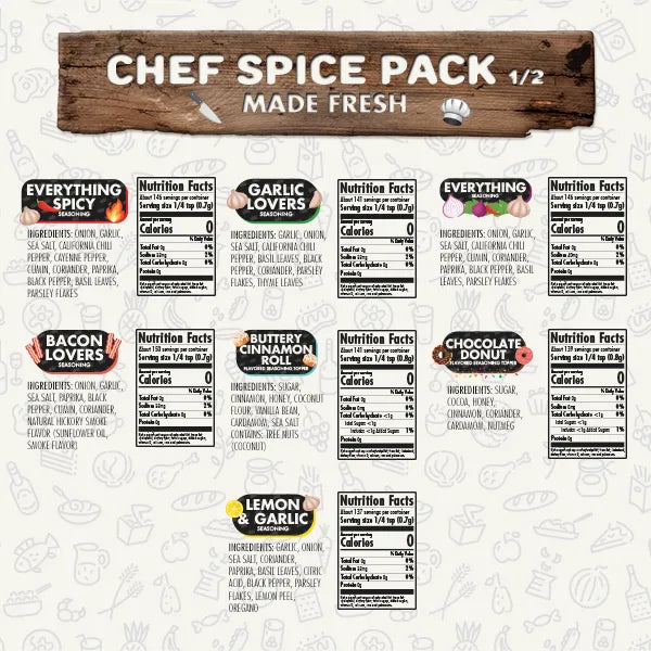 Chef Spice Pack + Storage Rack