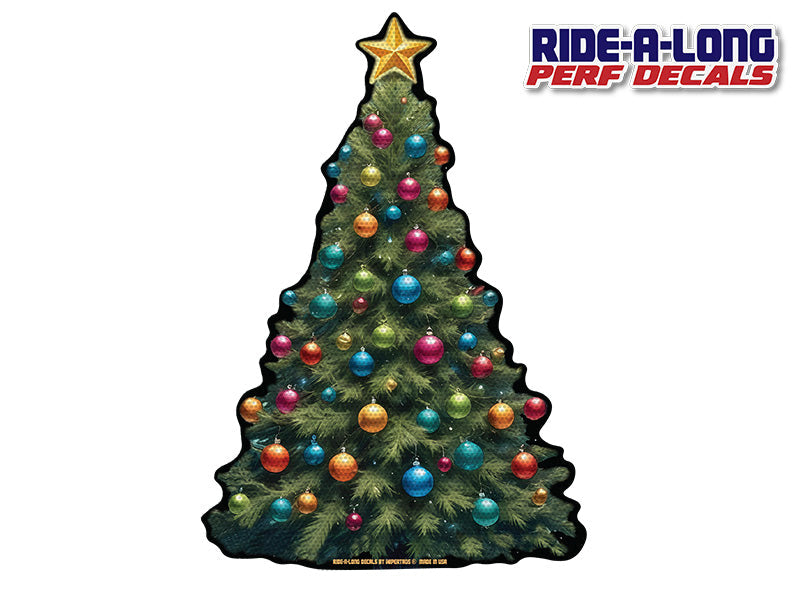 Christmas Tree *RIDE A LONG* Perforated Decal