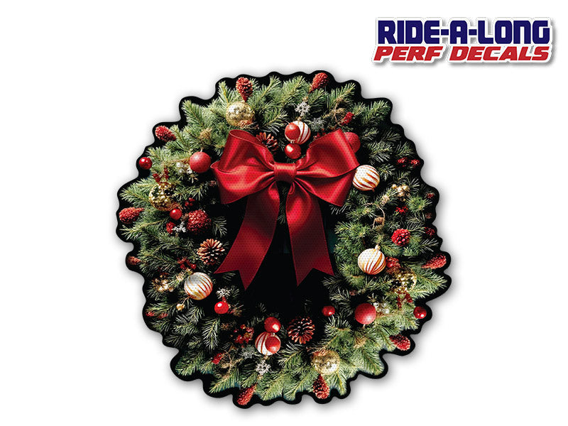 Christmas Wreath *RIDE A LONG* Perforated Decal