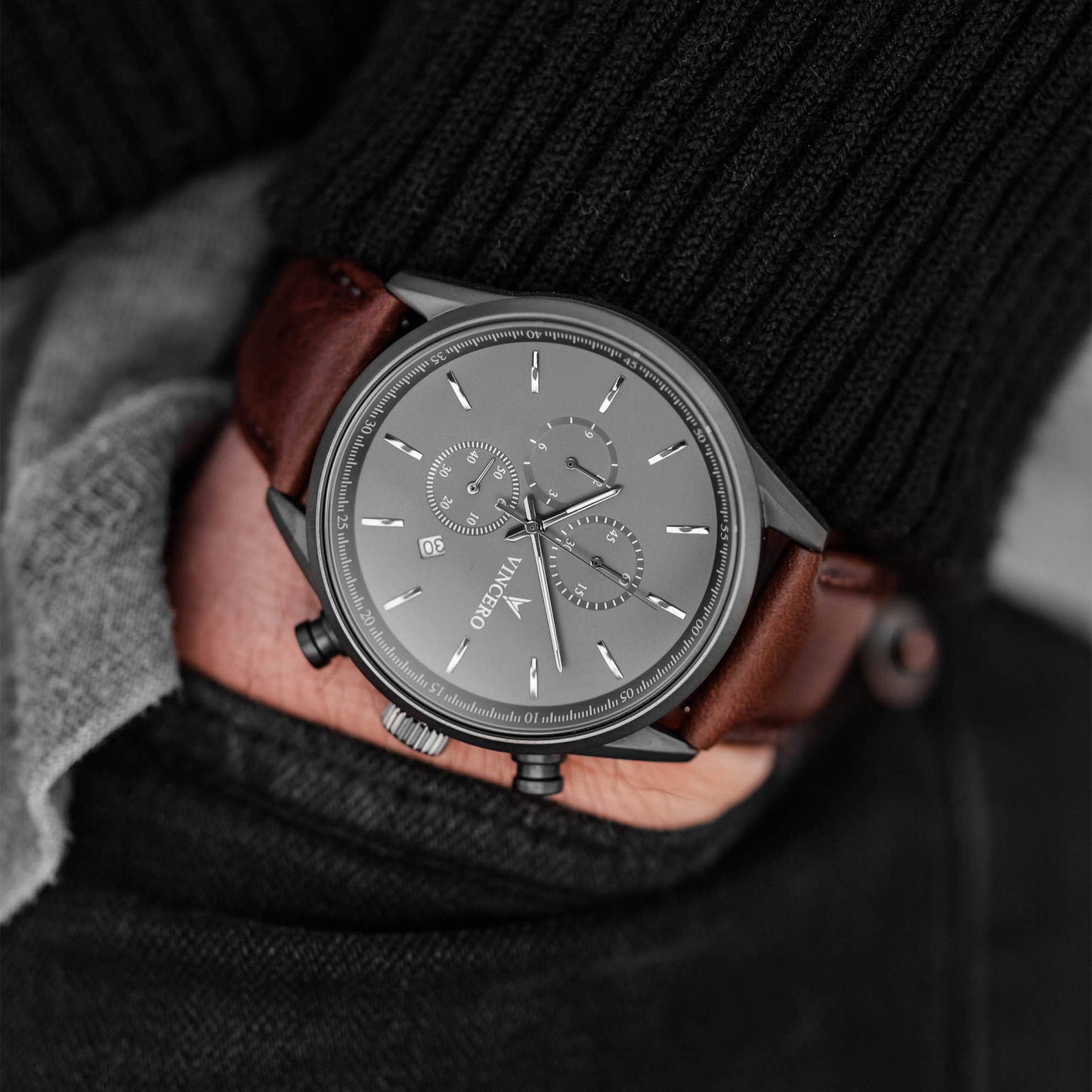 The Chrono S2 40mm - Gunmetal/Walnut