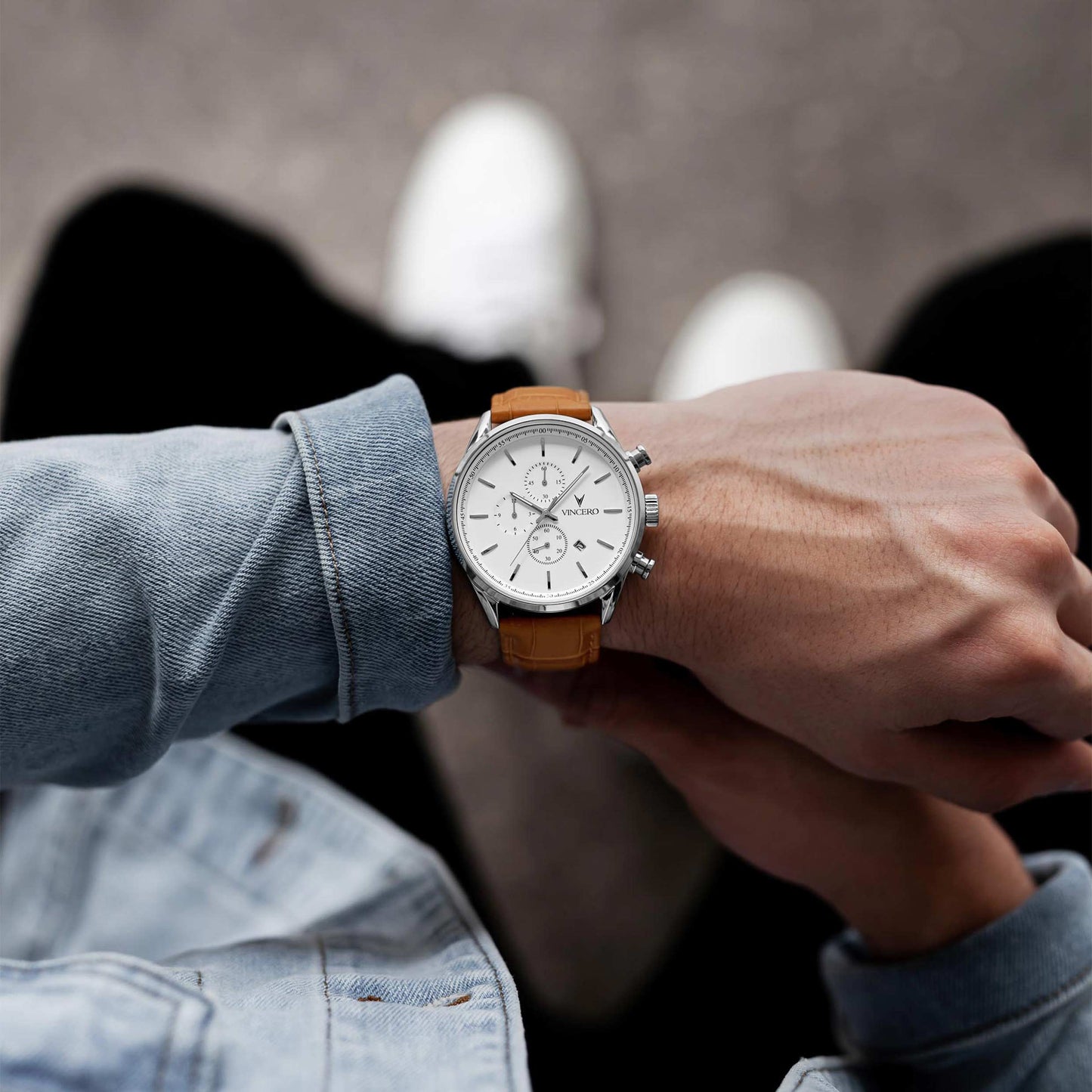 The Chrono S2 40mm - Silver/Tan