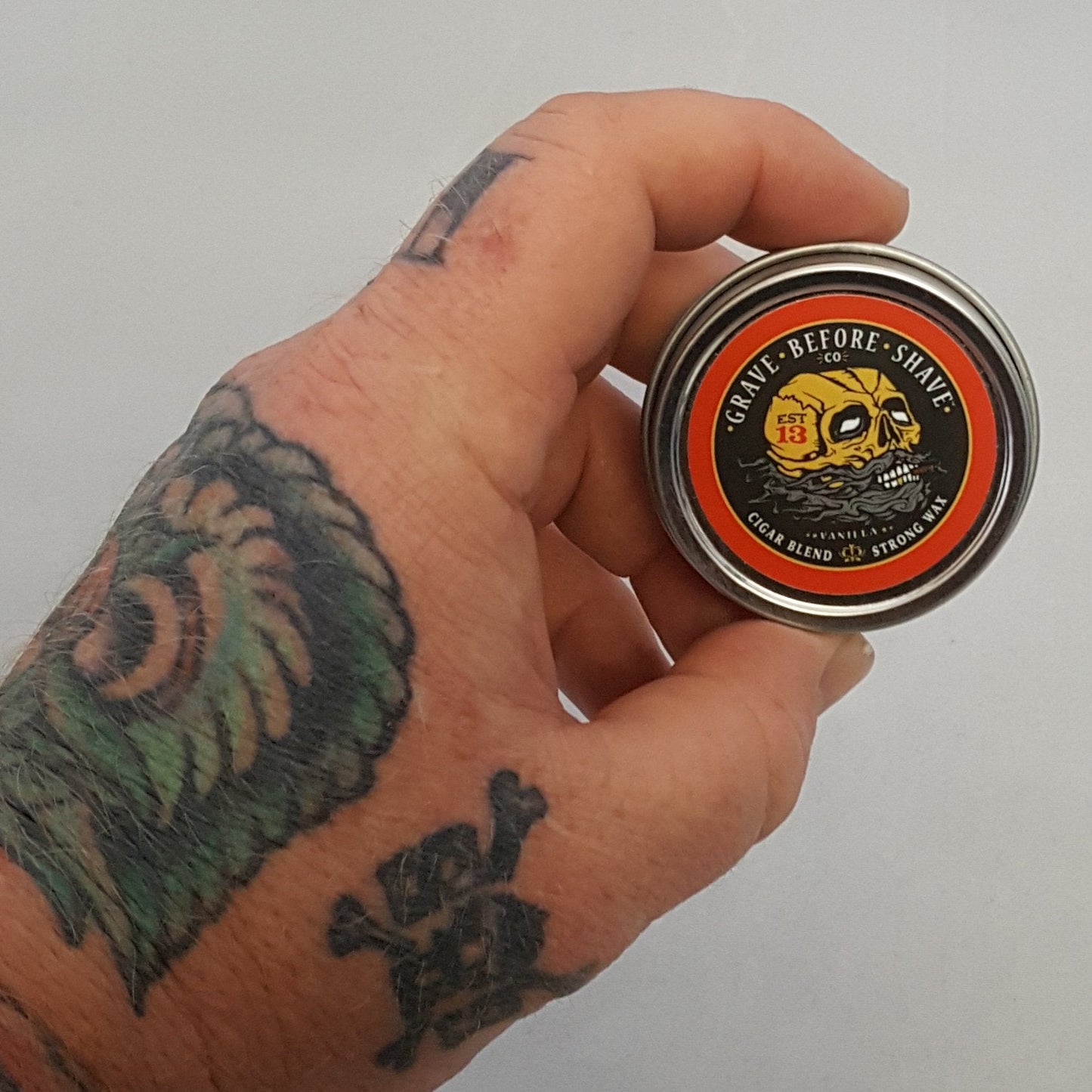 Fisticuffs™  Cigar Blend Strong Hold Mustache Wax 1 OZ. Tin