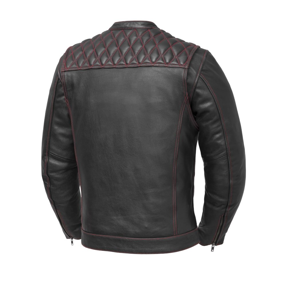 Cinder Men's Cafe Style Leather Jacket