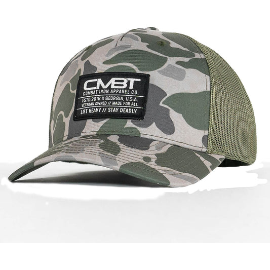 CMBT Standard Black Woven Patch Mid-Profile Mesh Snapback