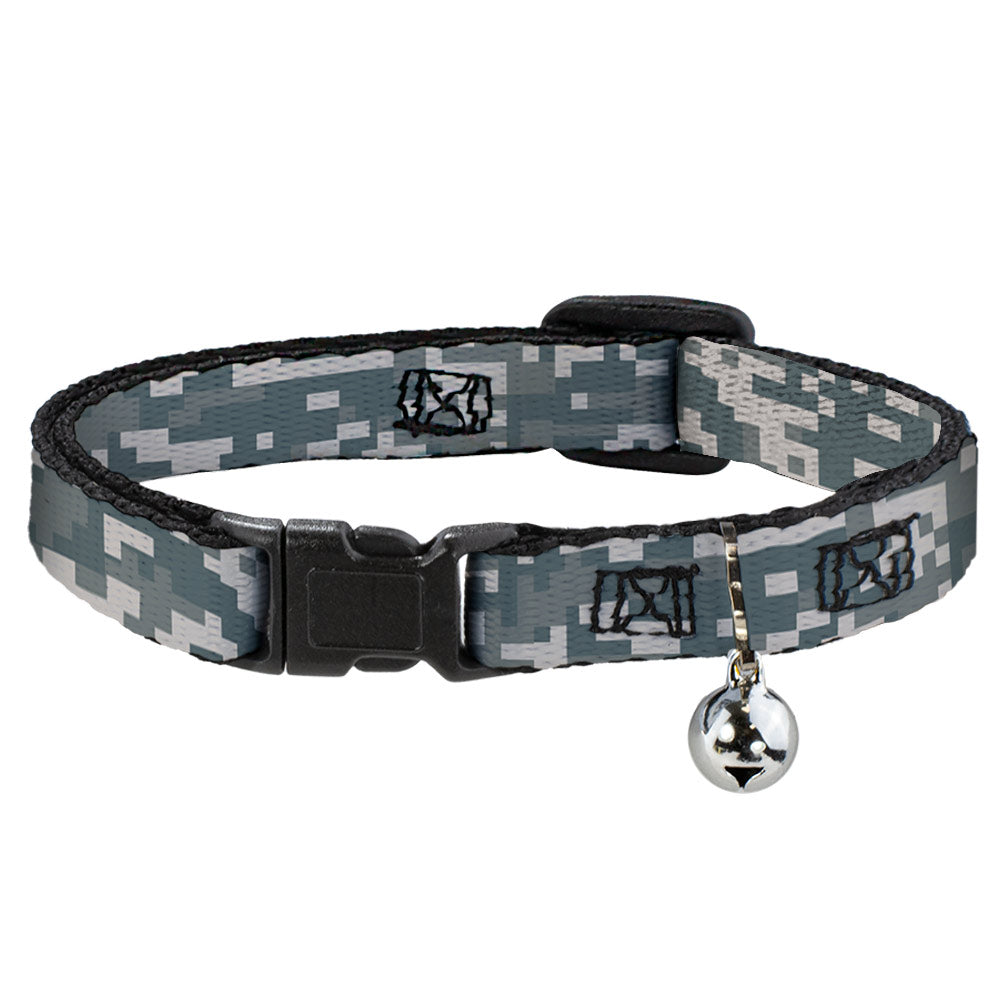 Cat Collar Breakaway - Digital Camo2 Grays