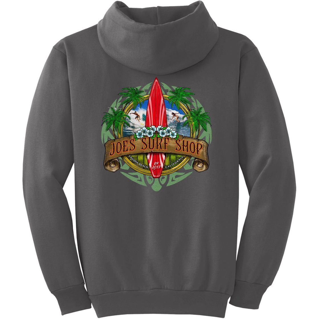 Joe's Surf Shop Longboard Pullover Surf Hoodie