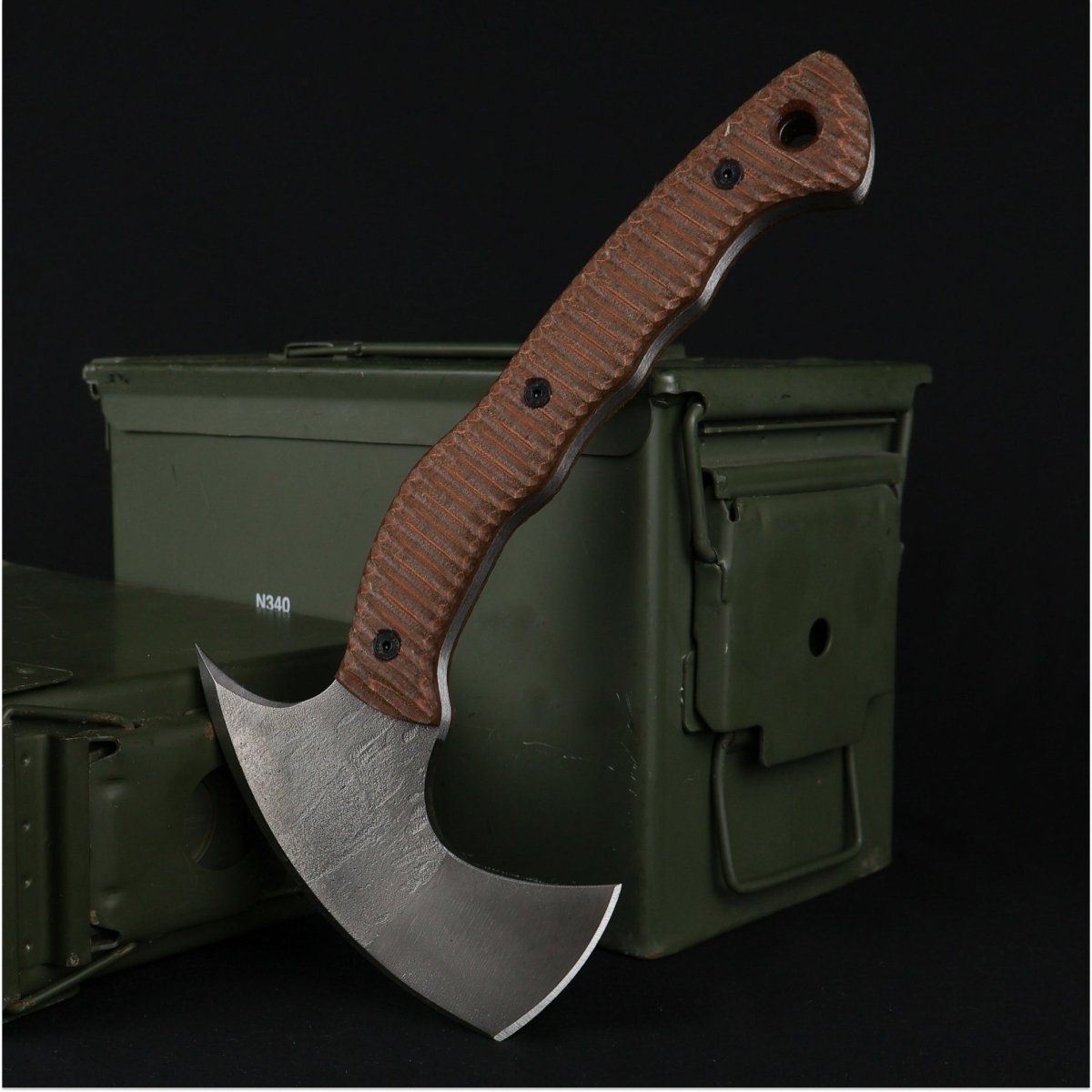 Compact tactical tomahawk with blade and polymer composite handle