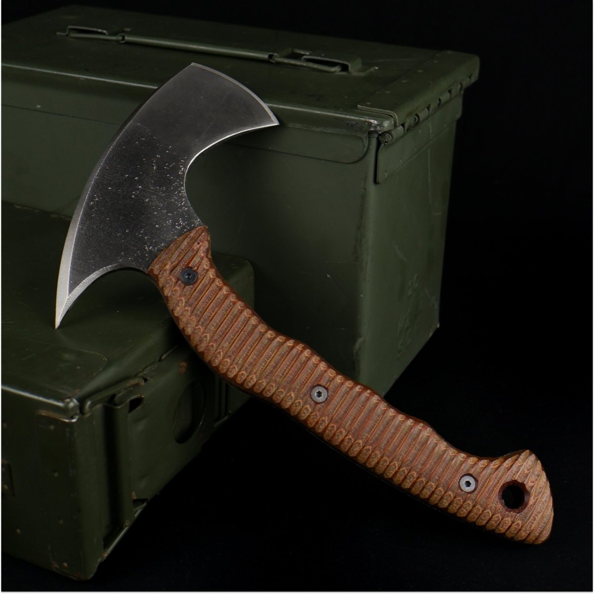 Compact tactical tomahawk with blade and polymer composite handle