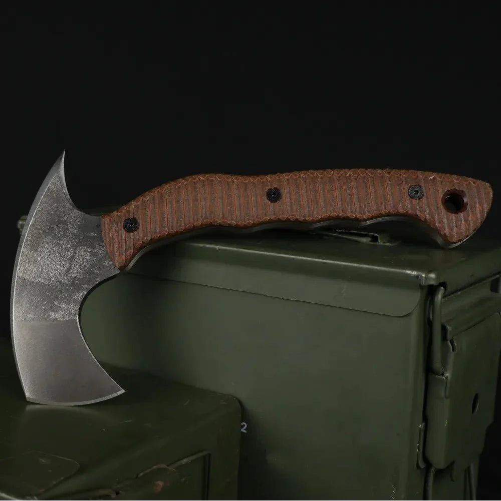 Compact tactical tomahawk with blade and polymer composite handle