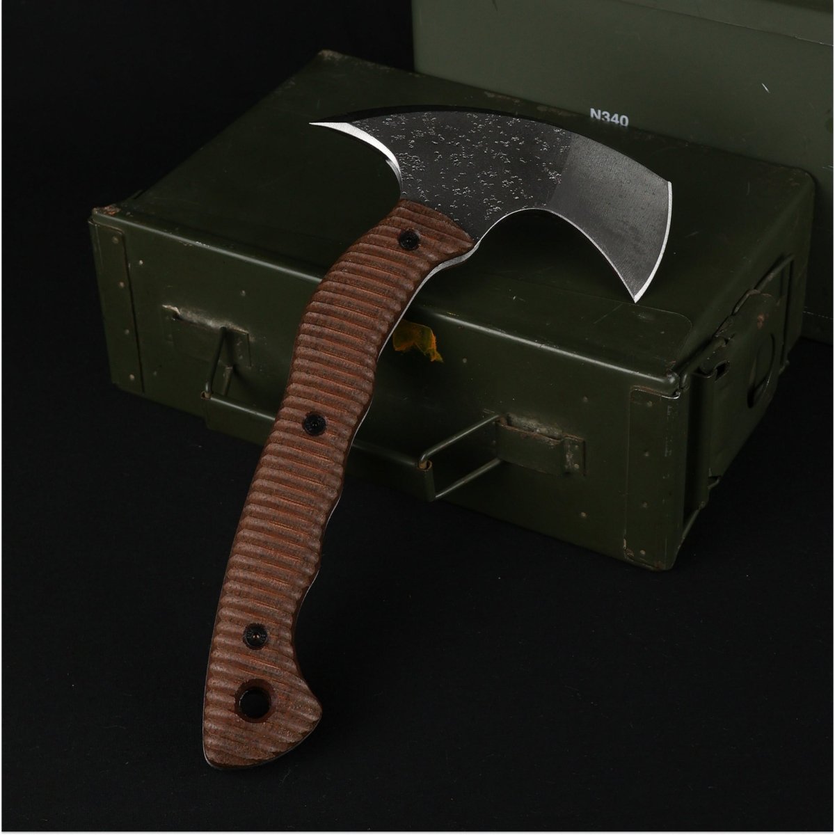 Compact tactical tomahawk with blade and polymer composite handle