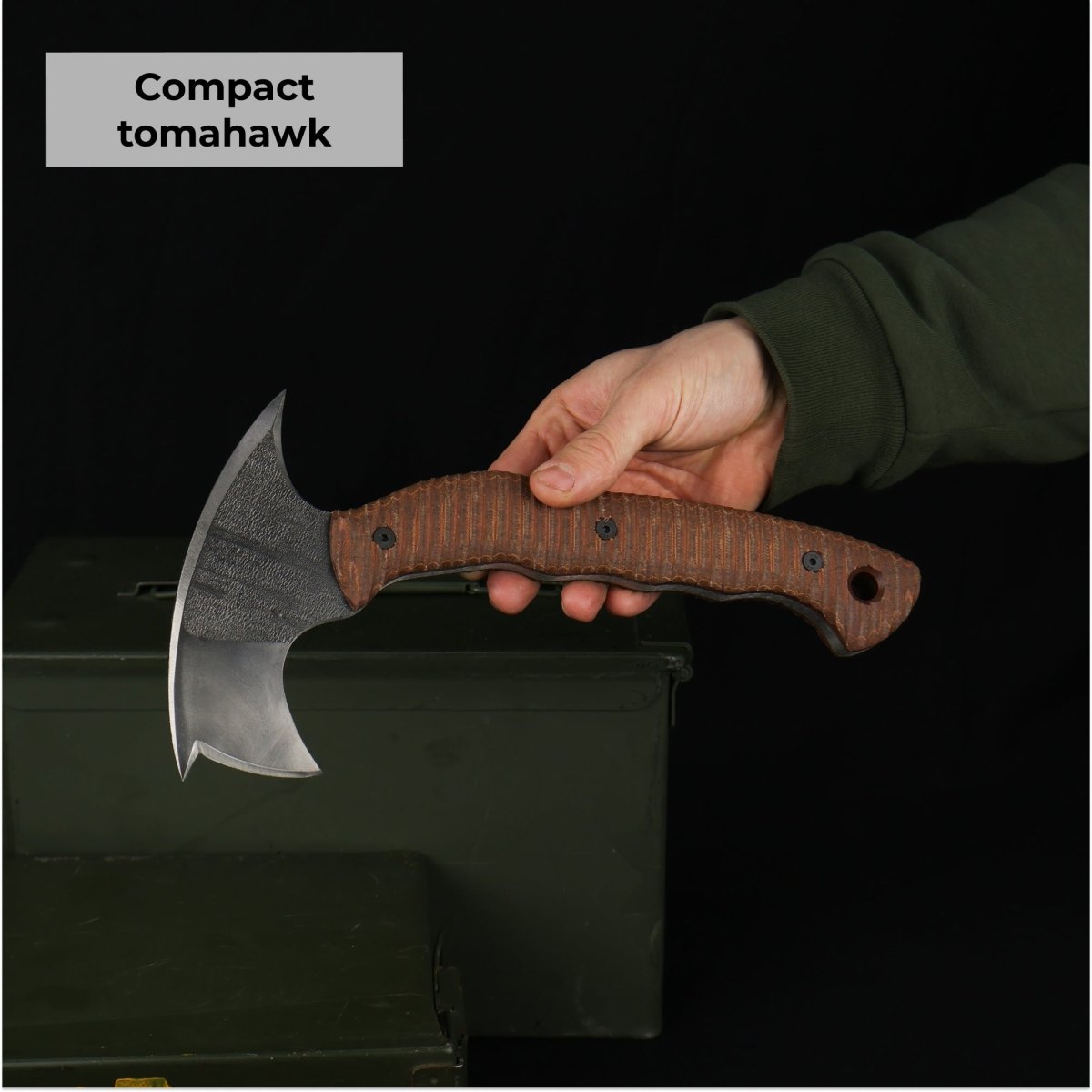 Compact tactical tomahawk with polymer composite handle