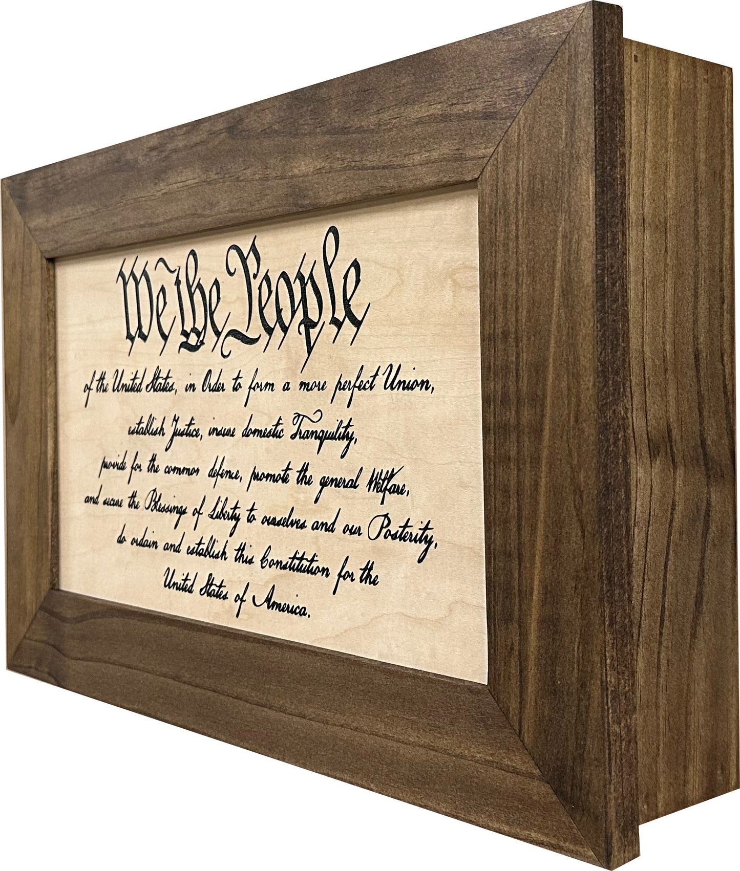 Hidden Gun Storage Cabinet We The People Constitution Preamble