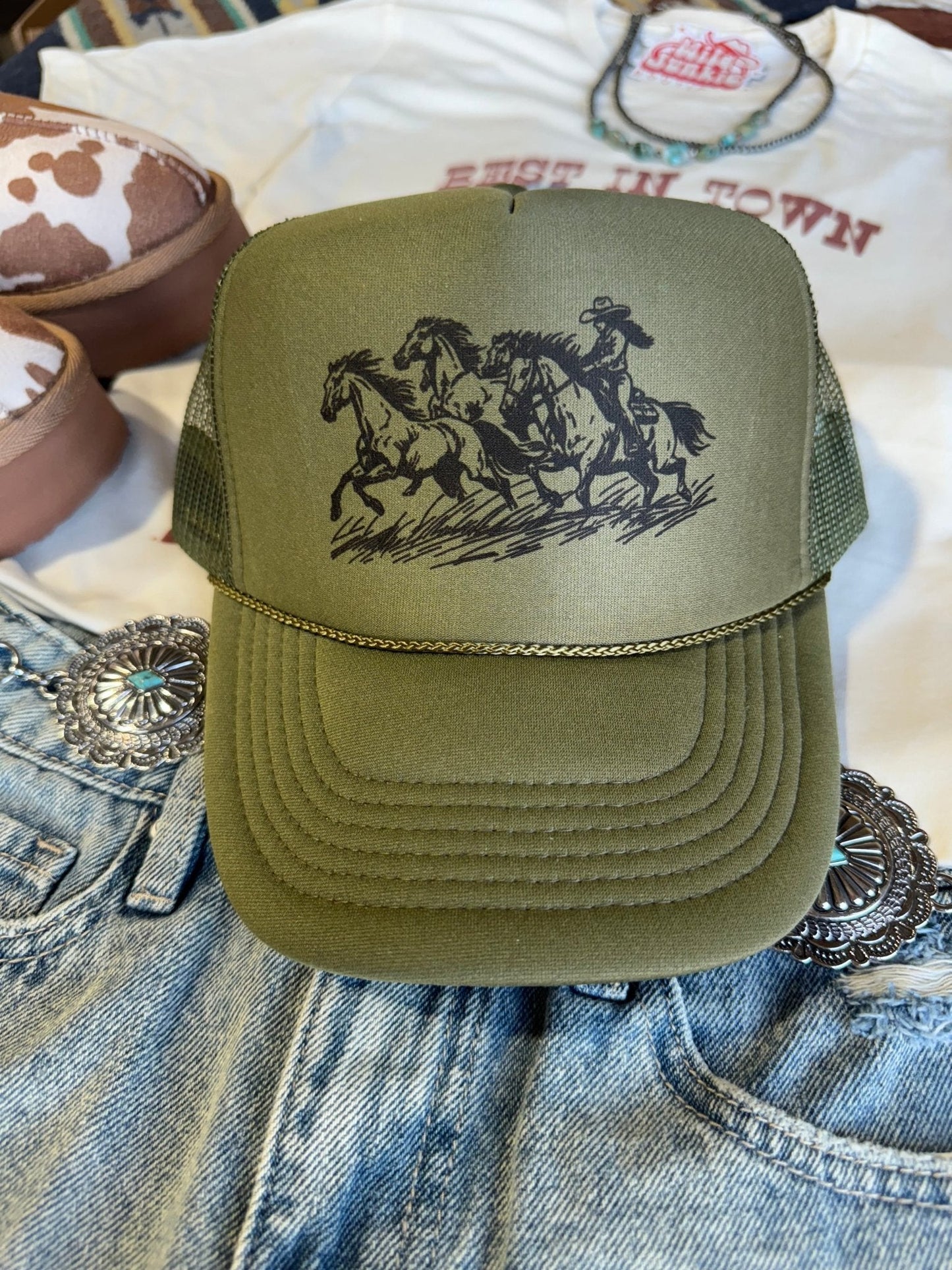 Cowgirl Rider Trucker Hat