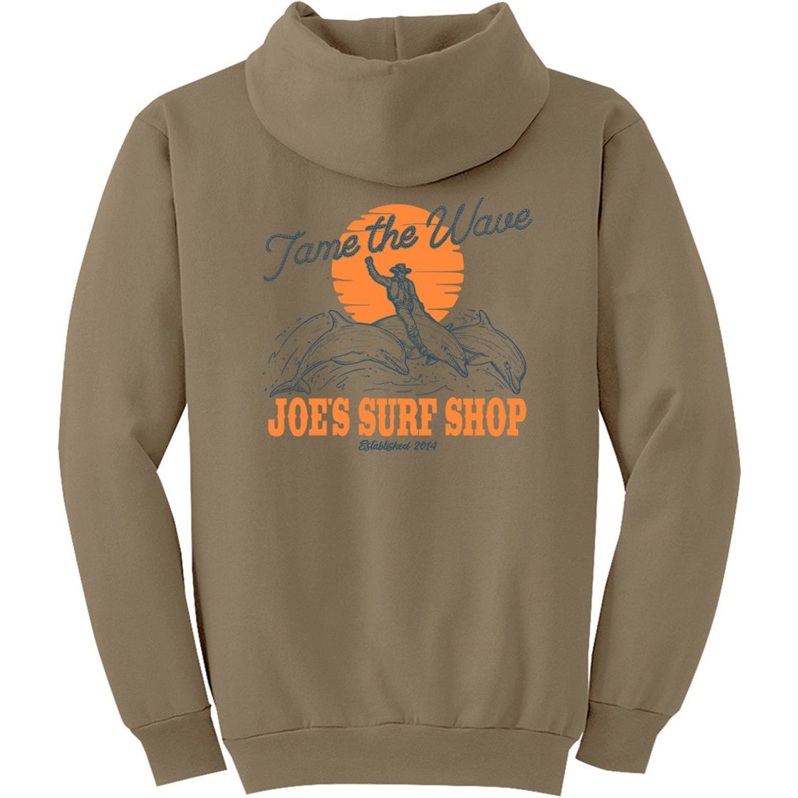 Joe's Surf Shop Diving Dolphins Pullover Surf Hoodie