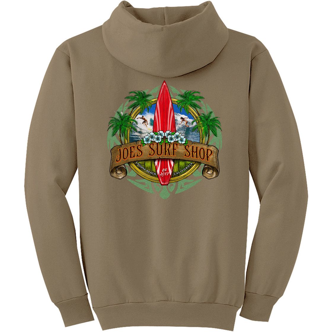 Joe's Surf Shop Longboard Pullover Surf Hoodie