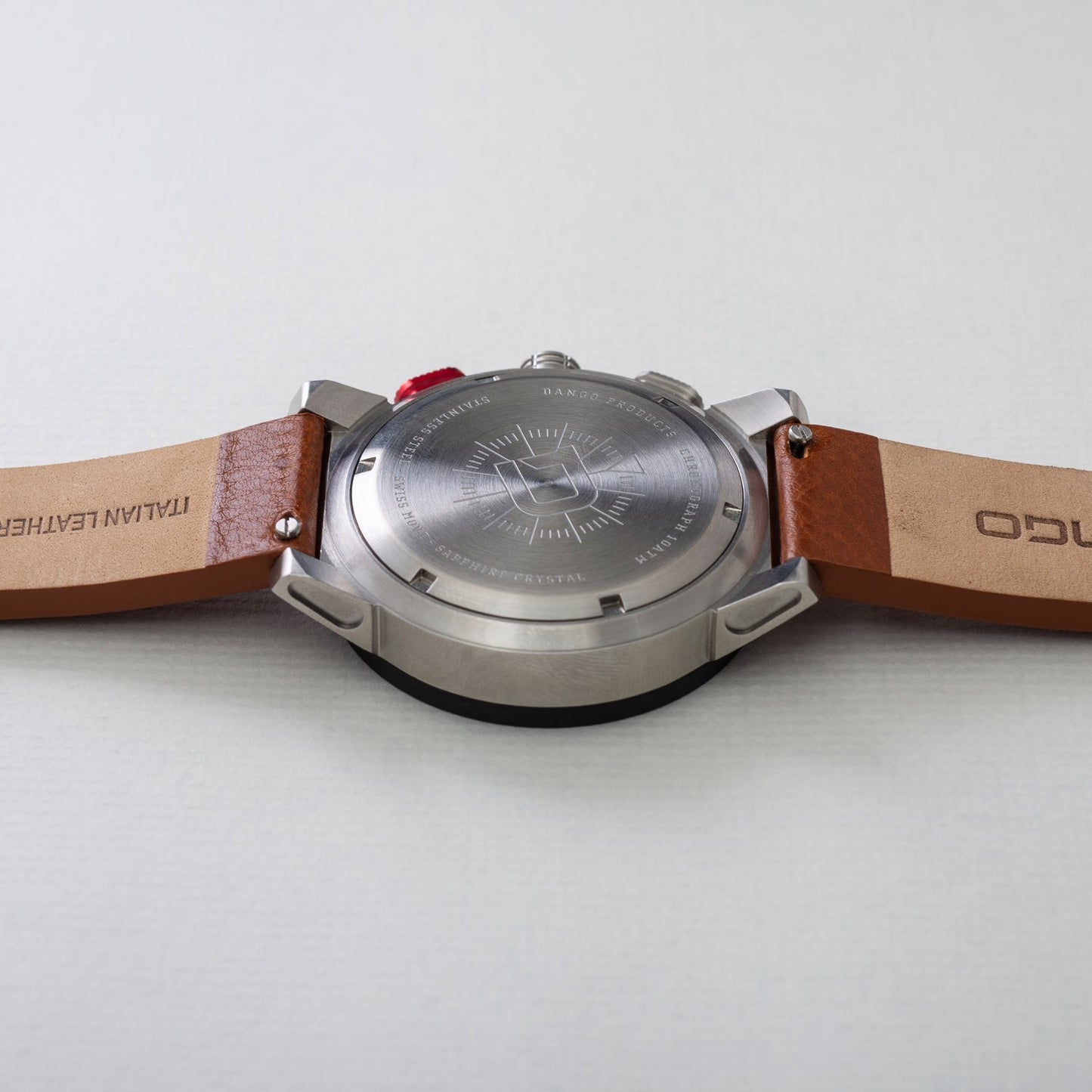 CR-01 - CHRONO WATCH WITH ITALIAN LEATHER STRAP - WHISKEY BROWN