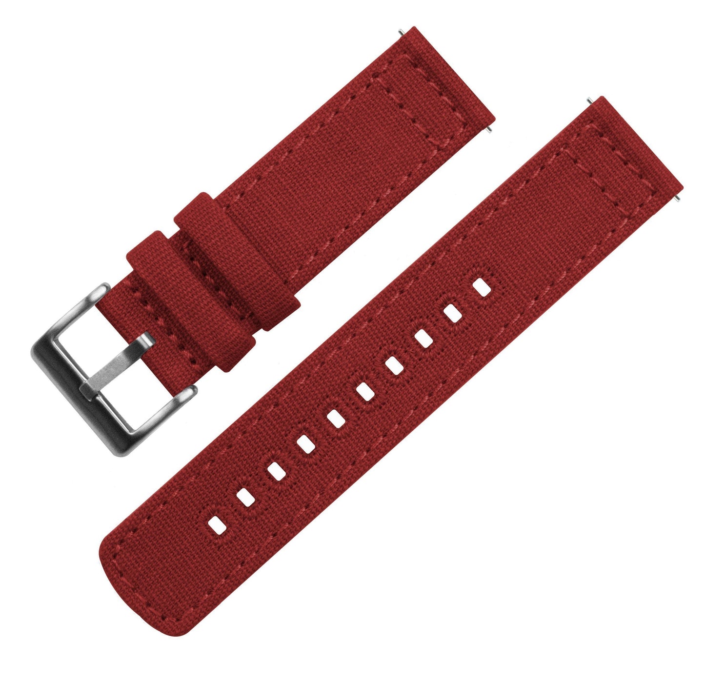 Crimson Red Premium Canvas Watch Band