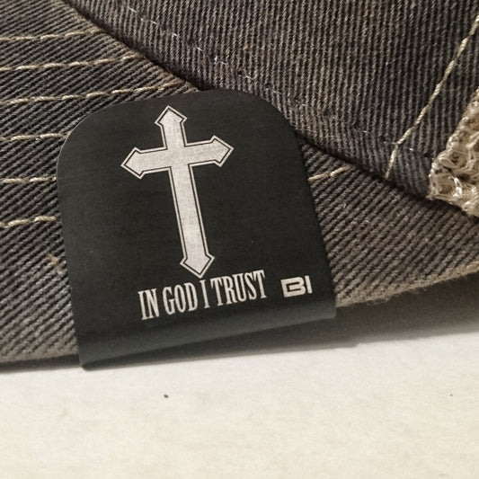 Hat Clip Brim-it In God I Trust Cross