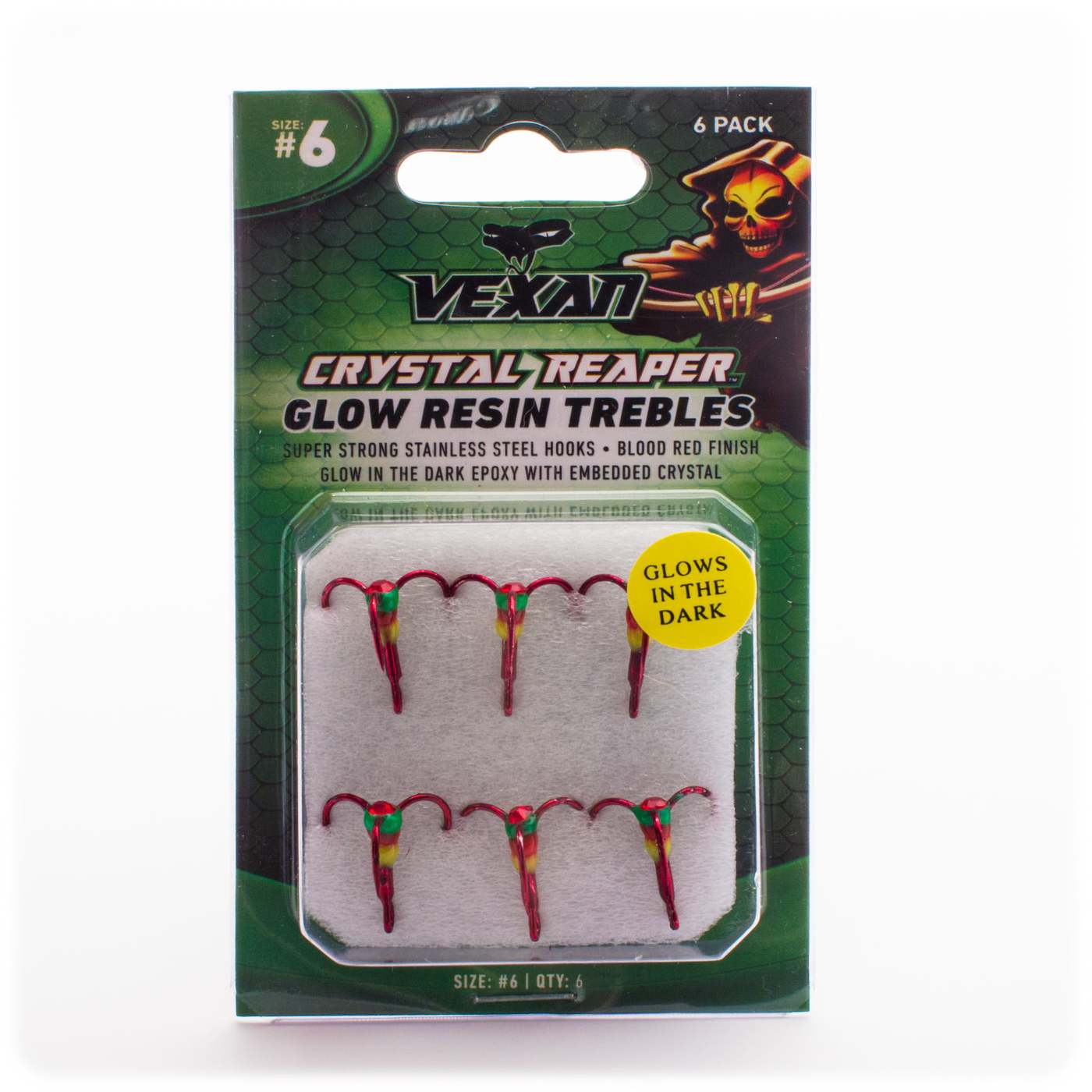 Crystal Reaper Treble Hooks (6pk)