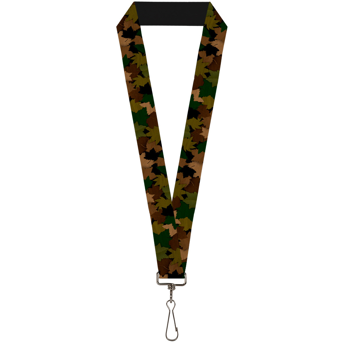 Lanyard - 1.0" - Leaf Camo Browns Greens Black