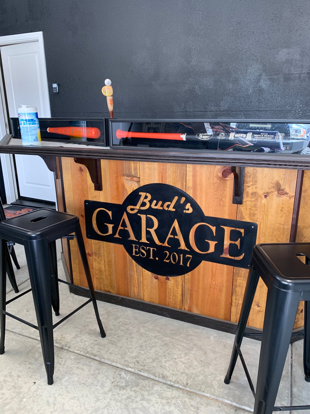 Garage Personalized Metal Sign with Name and EST. Date