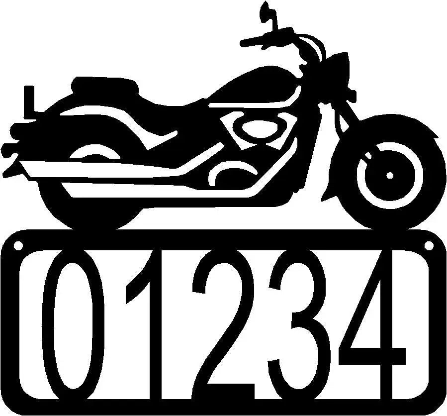 Motorcycle #12 House Address Sign