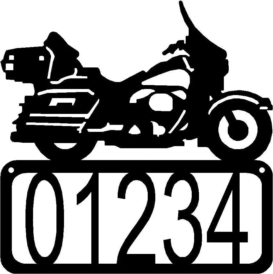 Motorcycle #3 House Address Sign