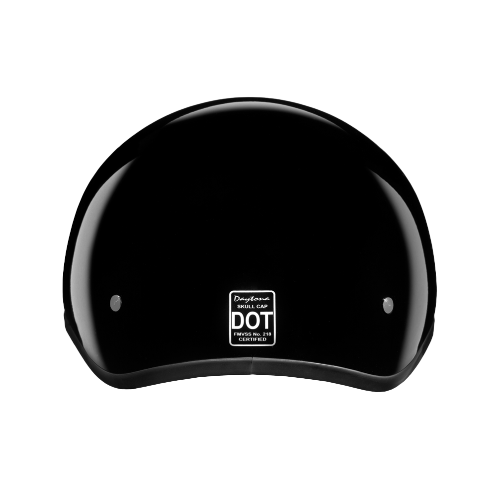 DOT Approved Daytona Skull Cap Half Shell Motorcycle Helmet - Beanie Style for Motorcycles, Cruisers, Scooters, and Mopeds - Hi-Gloss Black