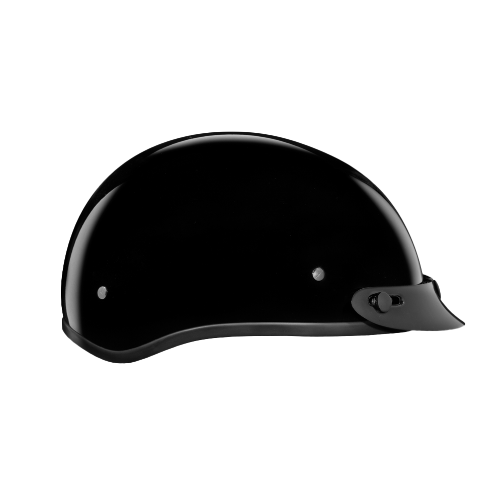 DOT Approved Daytona Skull Cap Half Shell Motorcycle Helmet - Beanie Style for Motorcycles, Cruisers, Scooters, and Mopeds - Hi-Gloss Black