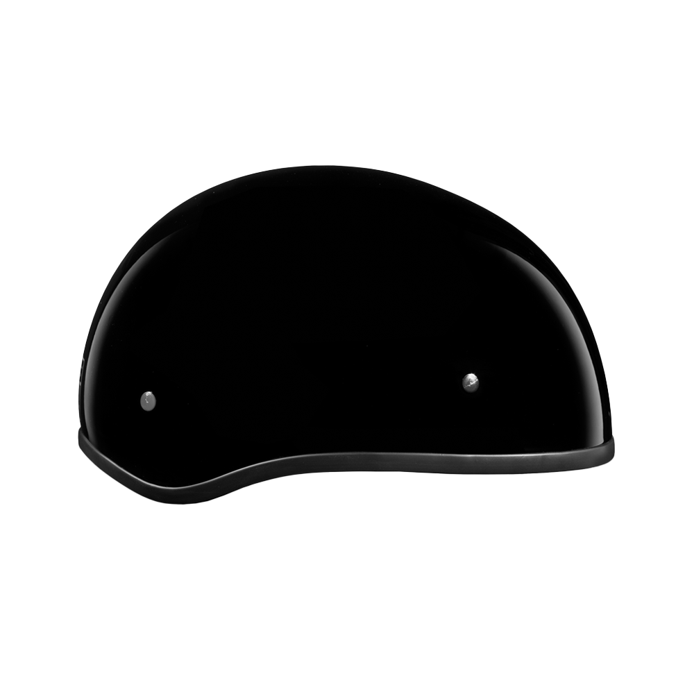 DOT Approved Daytona Skull Cap Half Shell Motorcycle Helmet - Beanie Style for Motorcycles, Cruisers, Scooters, and Mopeds W/O Visor- Hi-Gloss Black