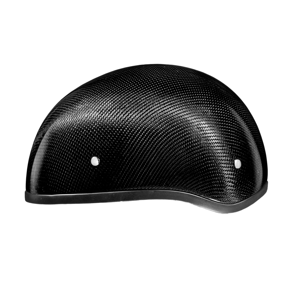 D.O.T. Daytona Skull Cap W/O Visor- Grey Carbon Fiber