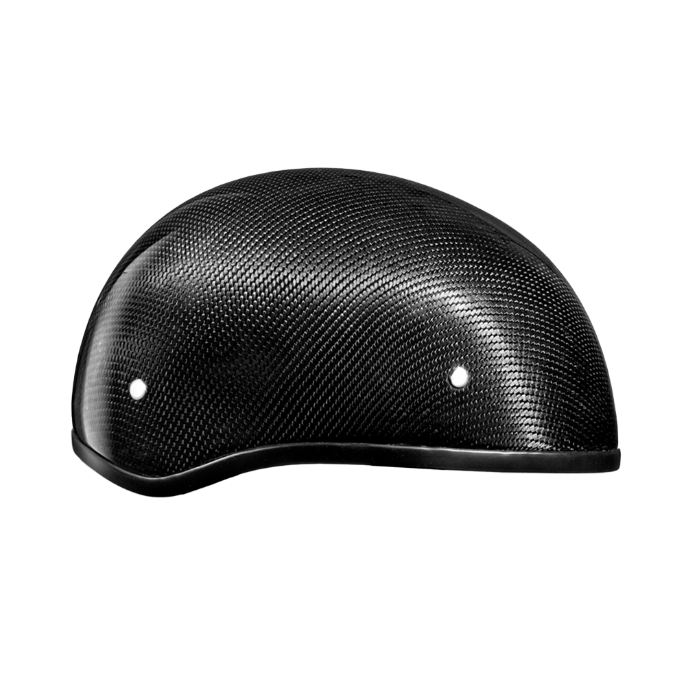 D.O.T. Daytona Skull Cap W/O Visor- Grey Carbon Fiber