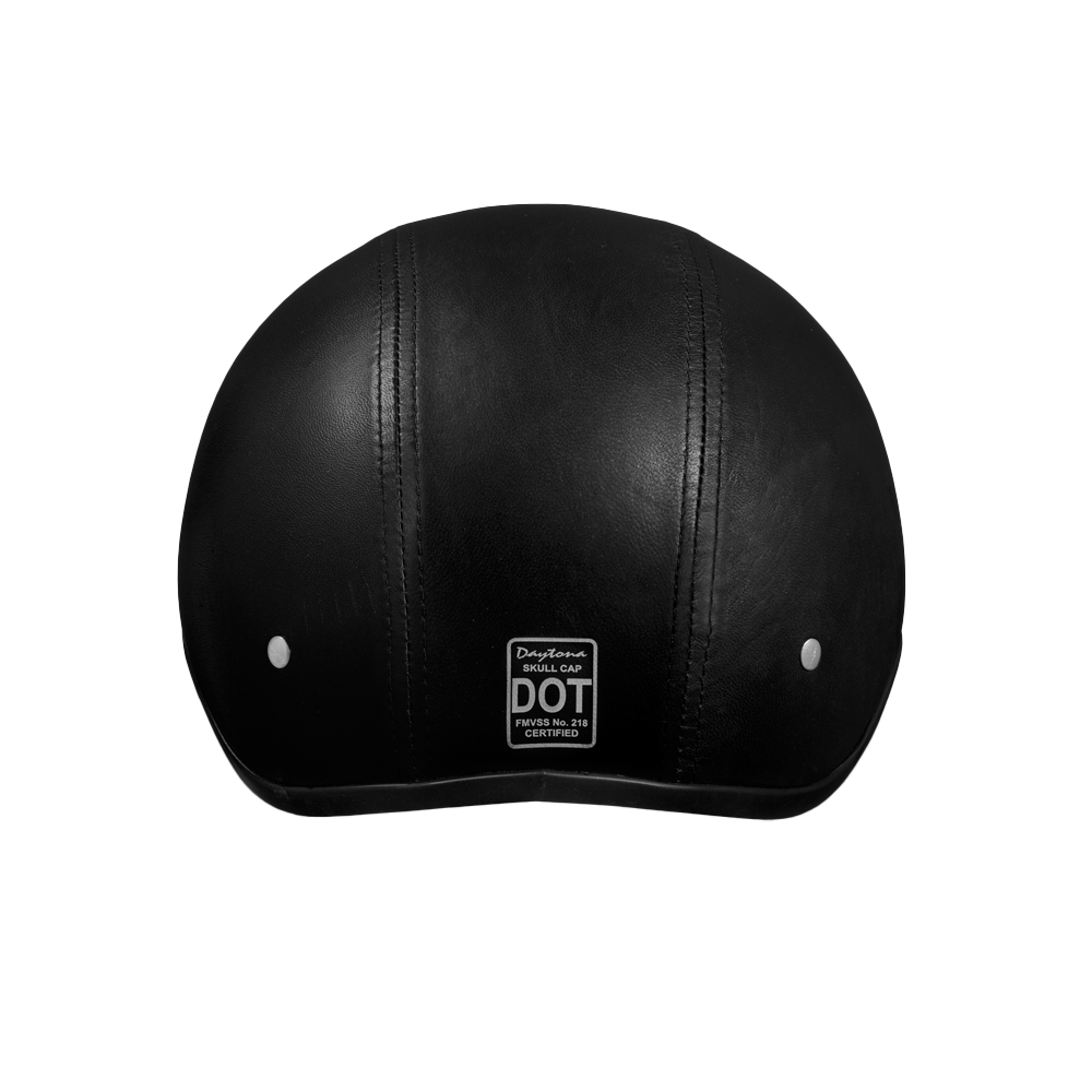 D.O.T. Daytona Skull Cap- Leather Covered