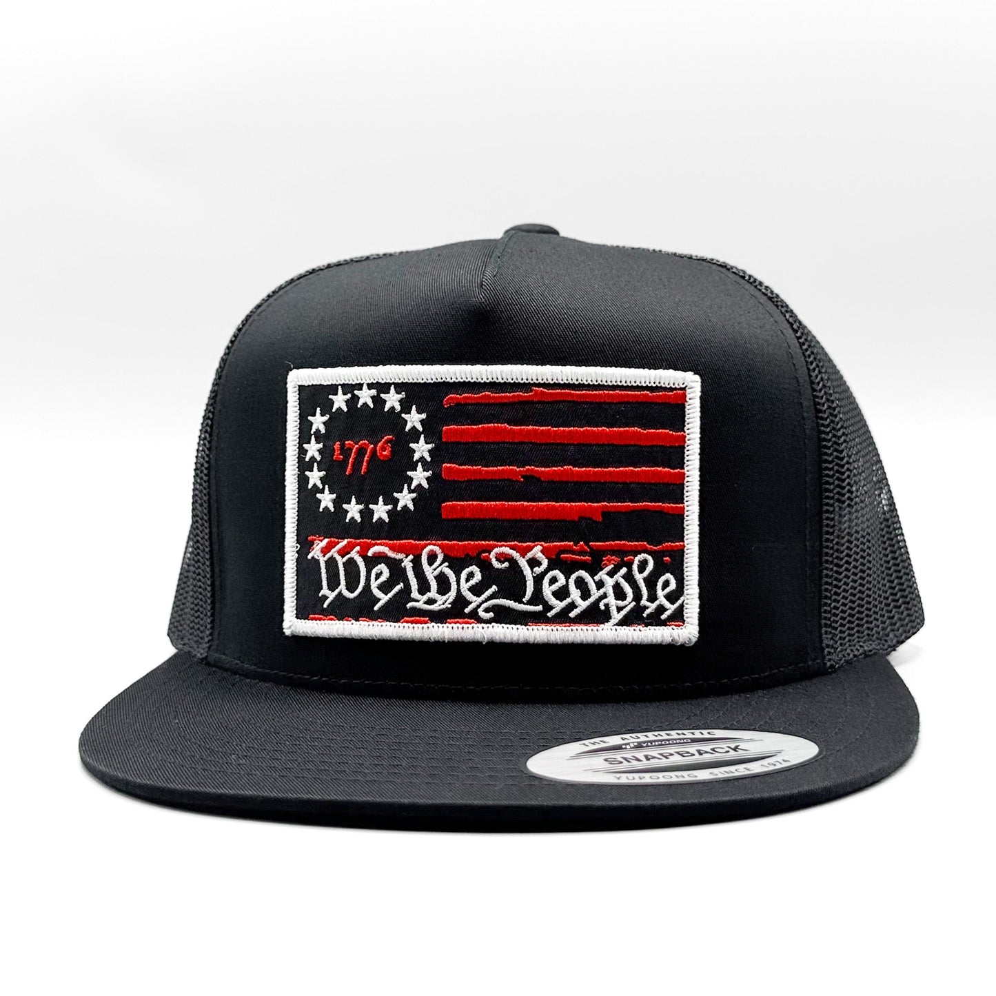 We the People Patriotic American Flag Trucker Hat