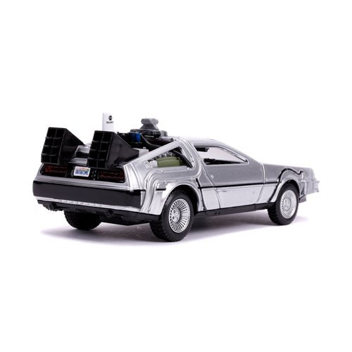 Back to the Future Part II die-cast 1:32 scale "Hollywood Rides" DeLorean Time Machine