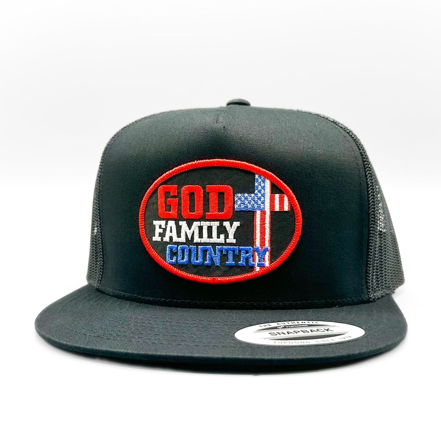 God, Family, Country Christian Patriotic Trucker