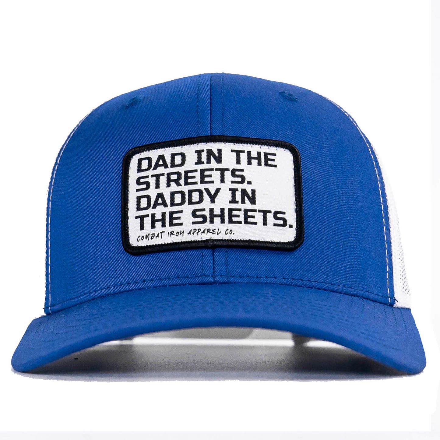 DAD IN THE STREETS. DADDY IN THE SHEETS. White Patch SnapBack