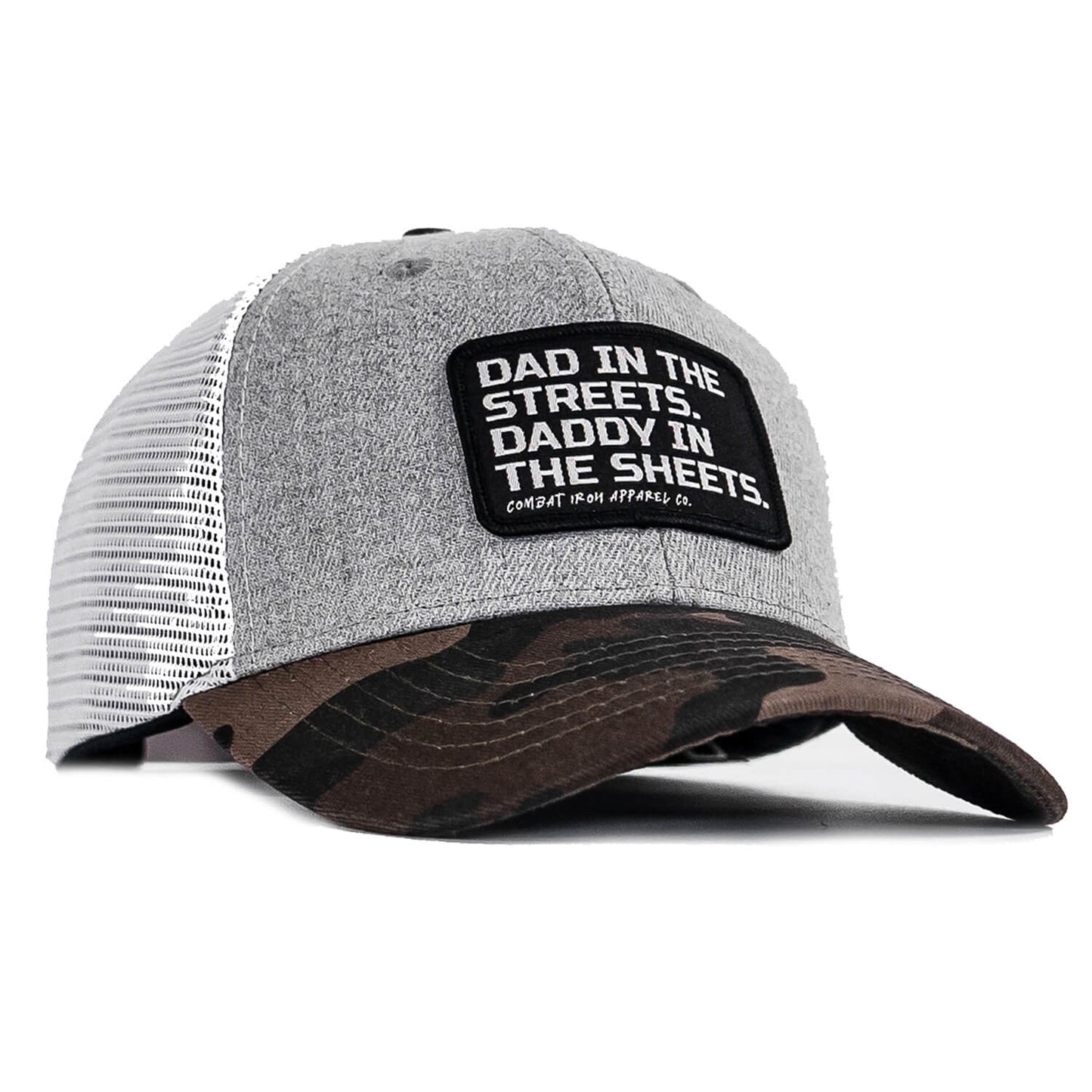 DAD IN THE STREETS. DADDY IN THE SHEETS. BLACK PATCH SNAPBACK