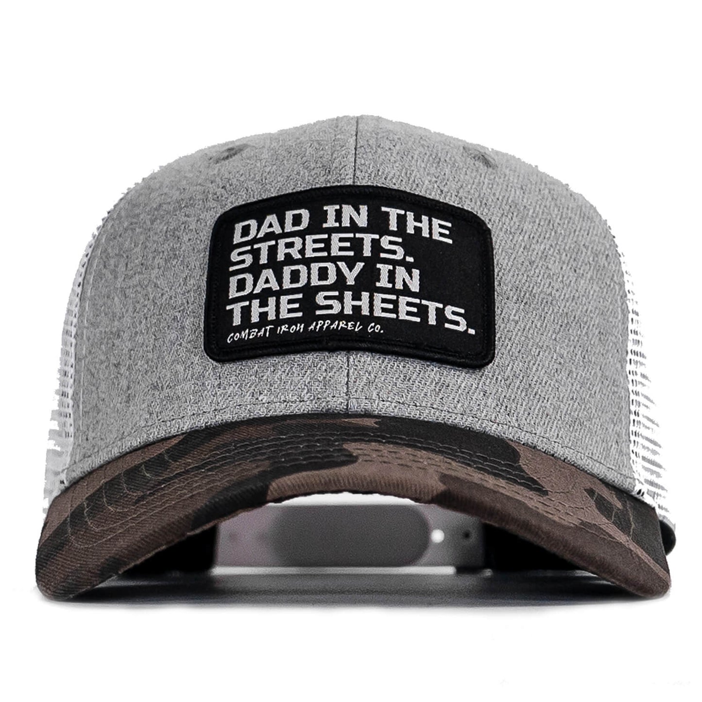 DAD IN THE STREETS. DADDY IN THE SHEETS. BLACK PATCH SNAPBACK