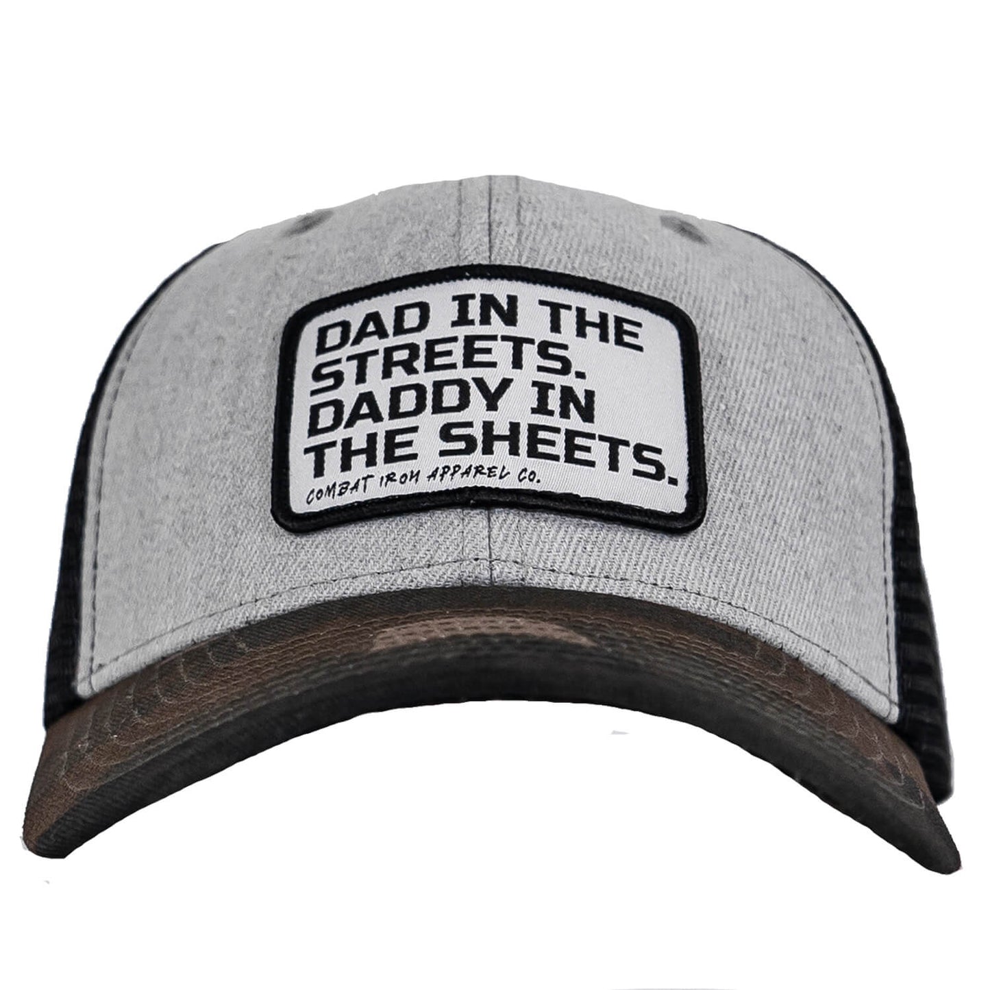 DAD IN THE STREETS. DADDY IN THE SHEETS. White Patch SnapBack