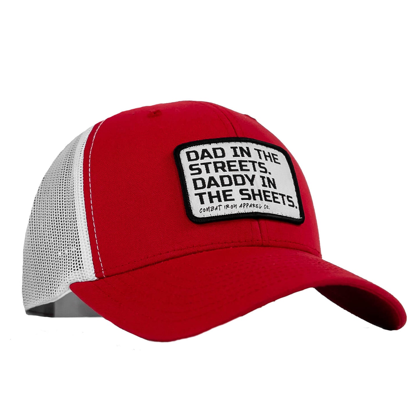 DAD IN THE STREETS. DADDY IN THE SHEETS. White Patch SnapBack