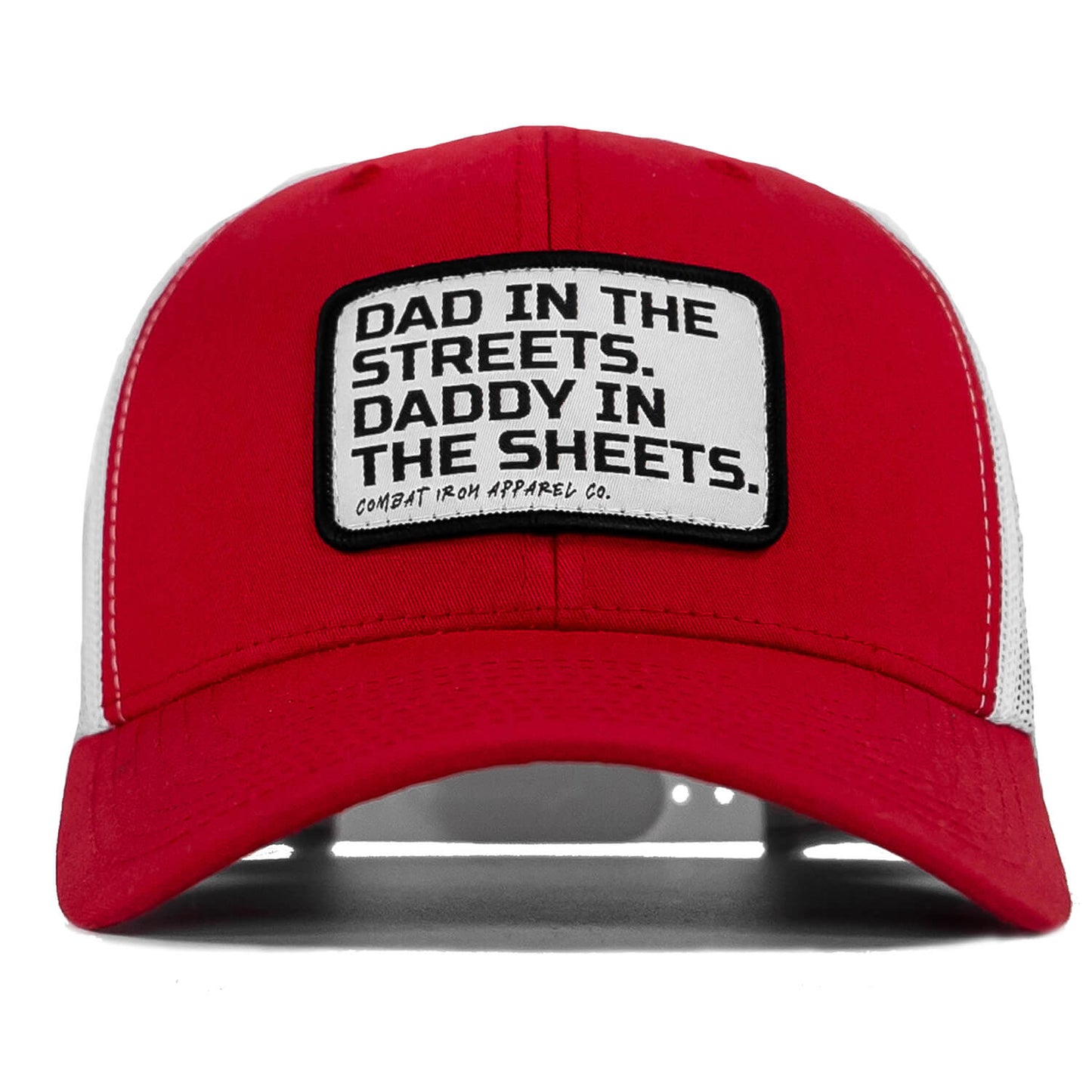 DAD IN THE STREETS. DADDY IN THE SHEETS. White Patch SnapBack