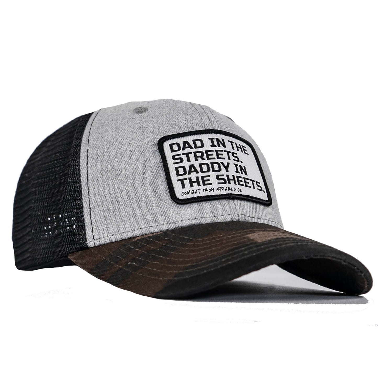 DAD IN THE STREETS. DADDY IN THE SHEETS. White Patch SnapBack