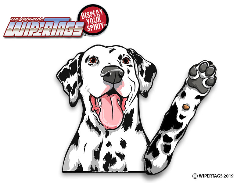 Pepper the Dalmatian Dog Waving WiperTags