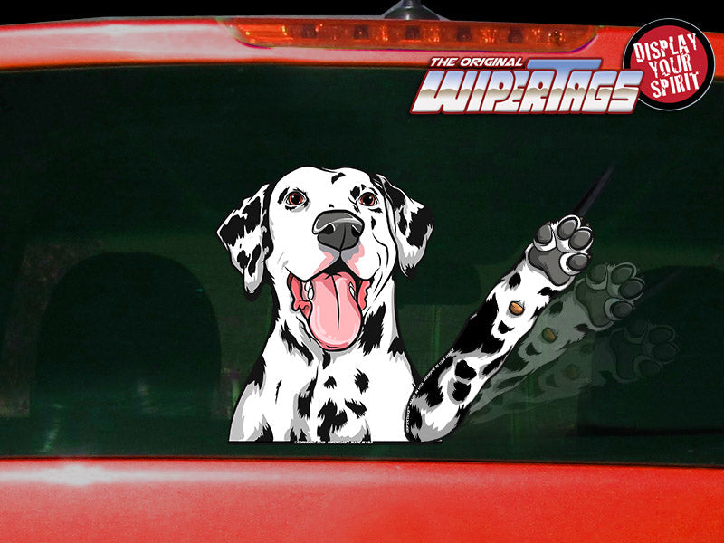 Pepper the Dalmatian Dog Waving WiperTags