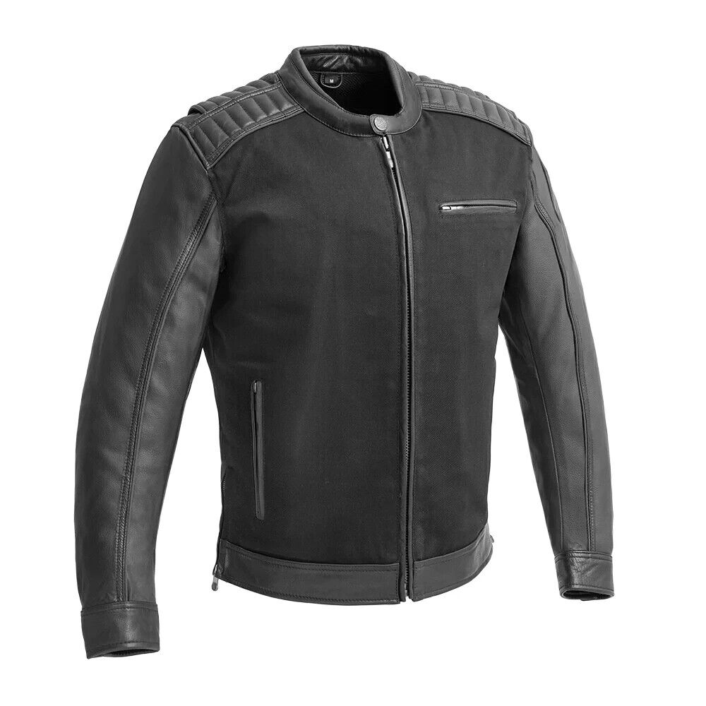 Daredevil Men's Motorcycle Twill/Leather Jacket