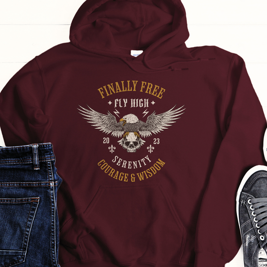 Recovery Hoodie | Inspiring Sobriety | Finally Free, Fly High