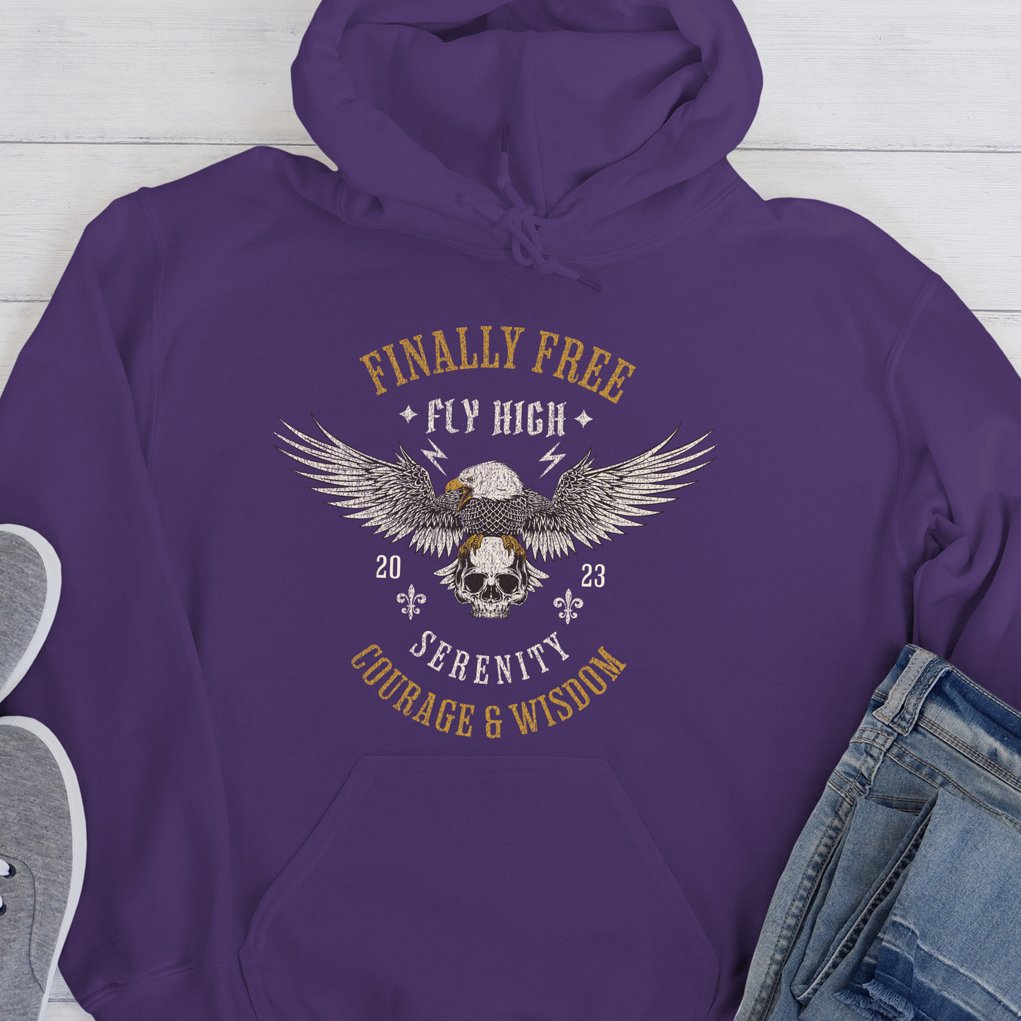 Recovery Hoodie | Inspiring Sobriety | Finally Free, Fly High